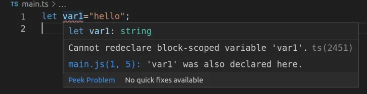 cannot redeclare blocked-scope variable